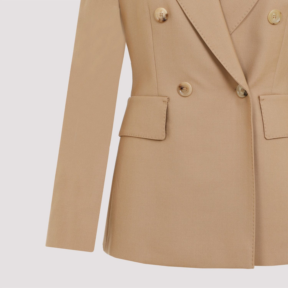 MAX MARA Elegant Nude Wool Blazer