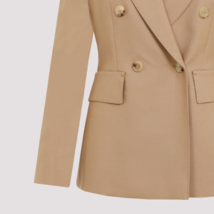 MAX MARA Elegant Nude Wool Blazer