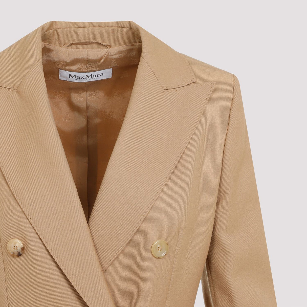 MAX MARA Elegant Nude Wool Blazer