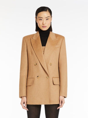 MAX MARA Elegant Camel Outerwear Jacket for Women - Fall/Winter 2024