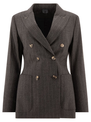 MAX MARA Elegant Pinstripe Cashmere Blazer