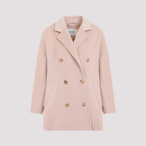 MAX MARA Elegant Nude Cashmere-Wool Blend Jacket