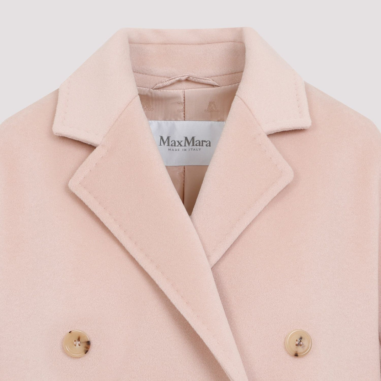 MAX MARA Elegant Nude Cashmere-Wool Blend Jacket