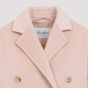 MAX MARA Elegant Nude Cashmere-Wool Blend Jacket