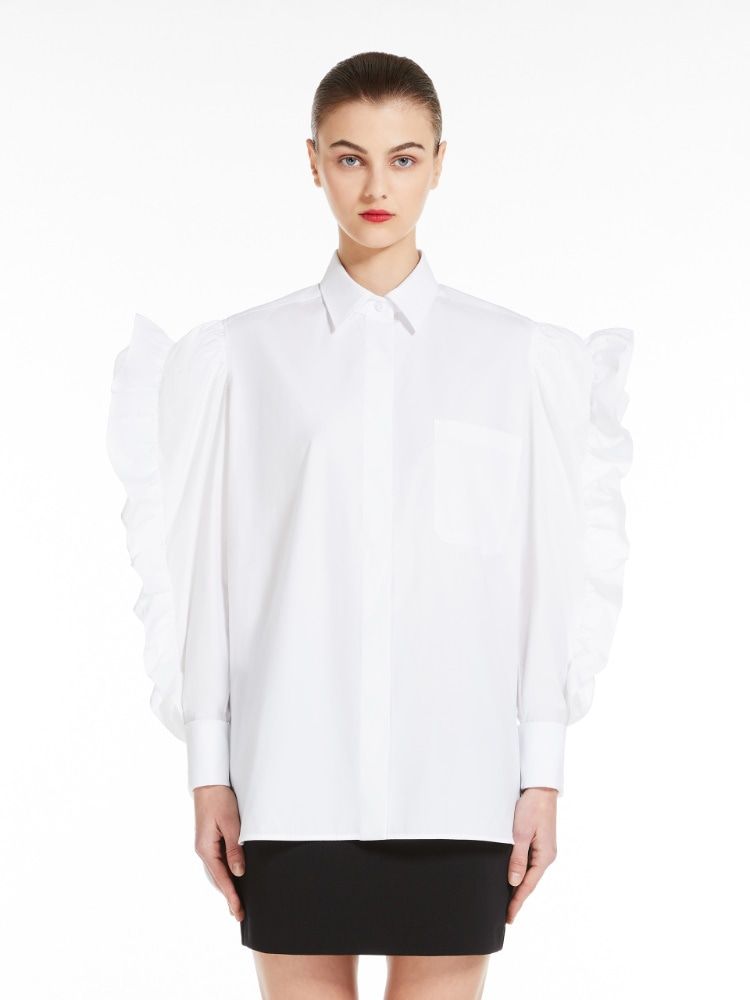 MAX MARA Stylish Pleiadi Shirt in Classic White for Women