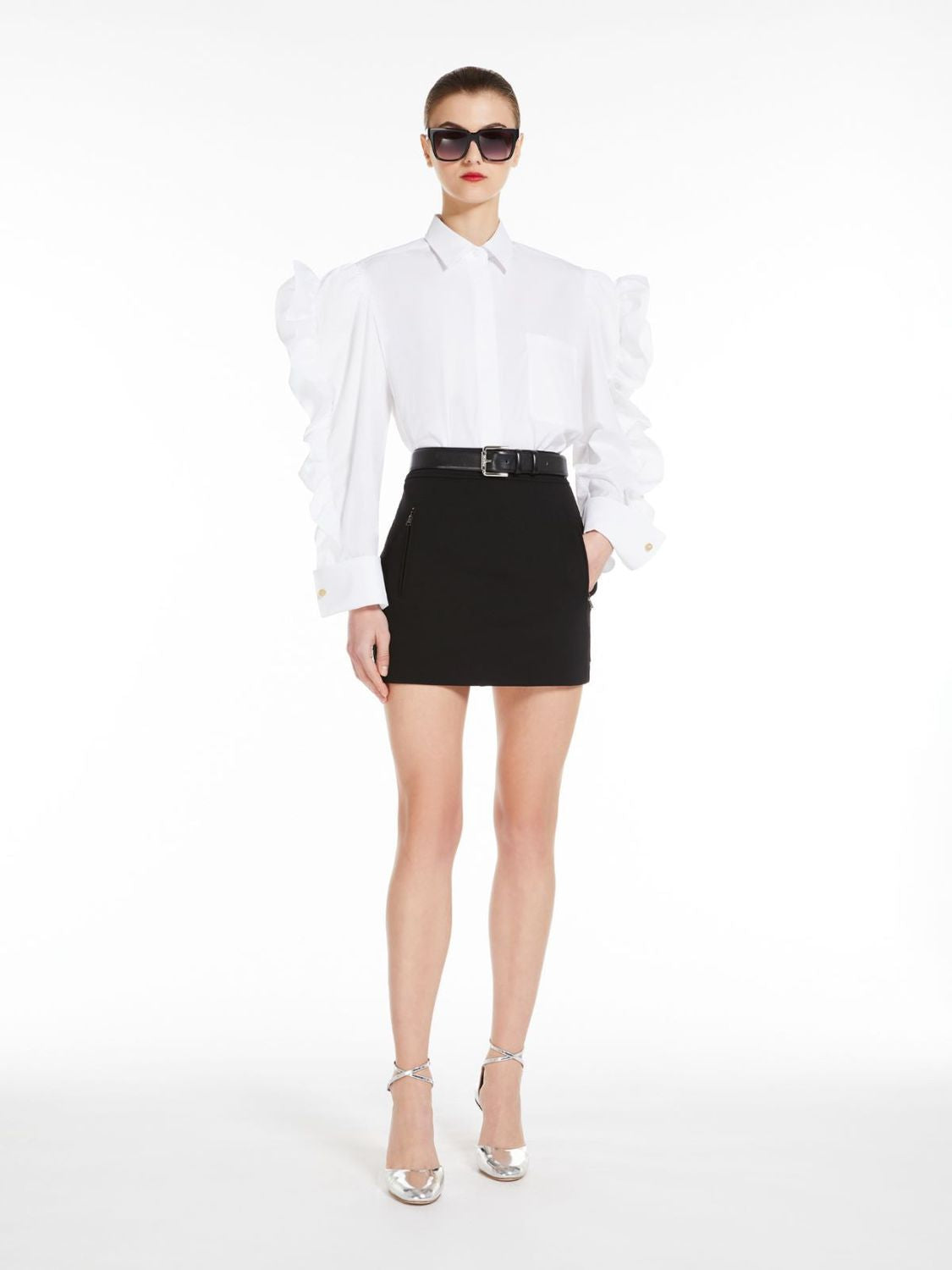 MAX MARA Stylish Pleiadi Shirt in Classic White for Women