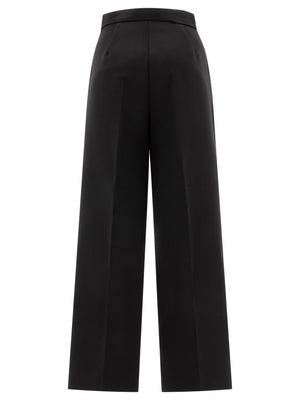 MAX MARA Elegant High-Rise Slim Wool Trousers