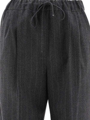 MAX MARA Cashmere Pinstriped High-Rise Trousers