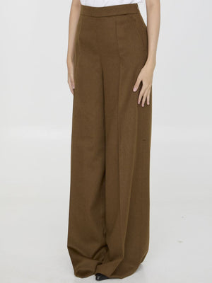 MAX MARA Wide-Leg Trousers with Pleats - Regular Fit