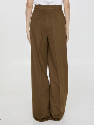 MAX MARA Wide-Leg Trousers with Pleats - Regular Fit