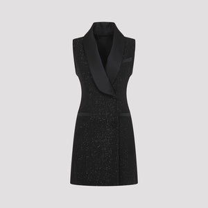 MAX MARA PIANOFORTE Eiffel Mini Dress in Black