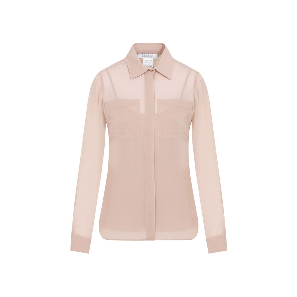 MAX MARA Elegant Nude Silk Shirt