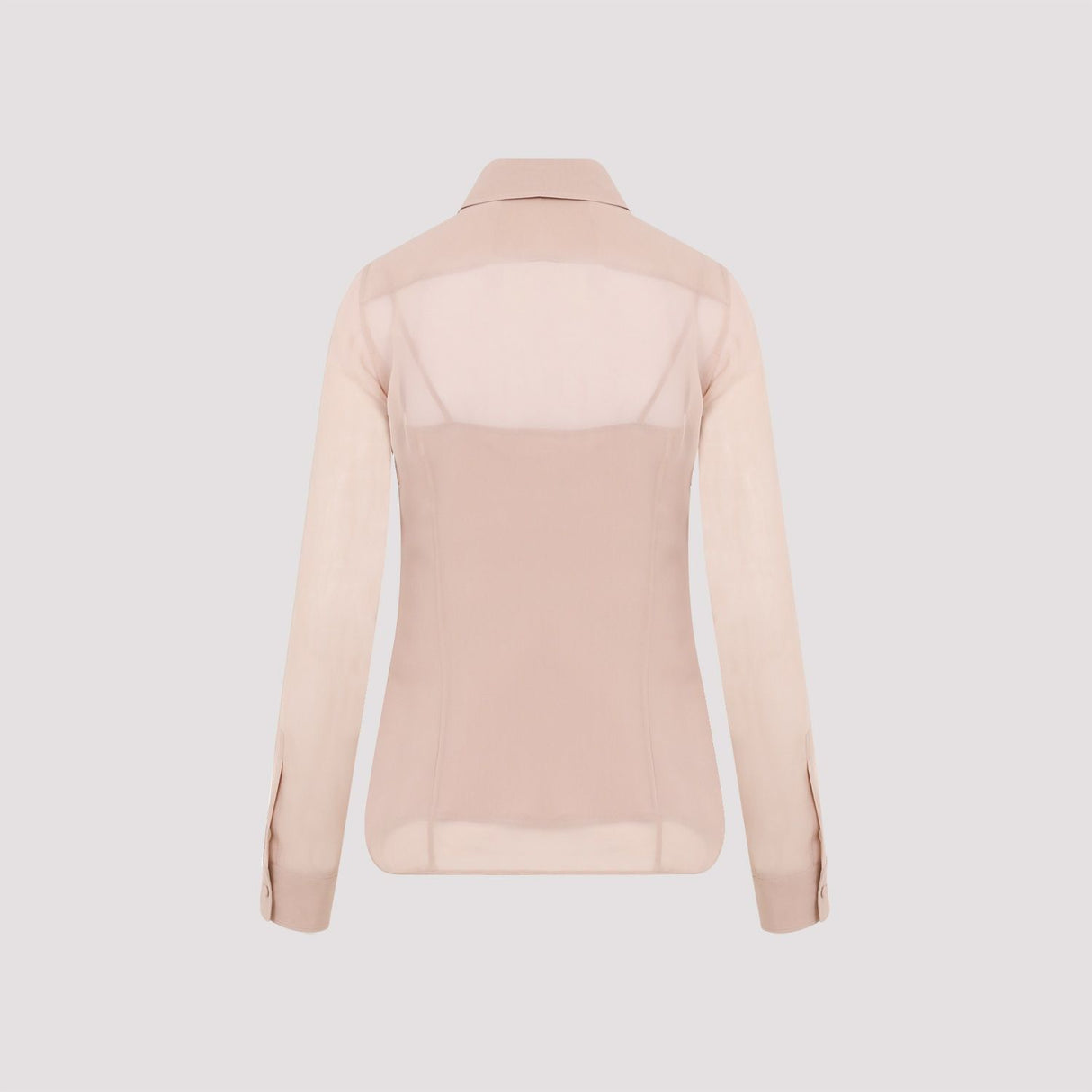 MAX MARA Elegant Nude Silk Shirt