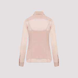 MAX MARA Elegant Nude Silk Shirt