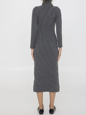 MAX MARA High-Neck Wool and Cashmere Blend Dress