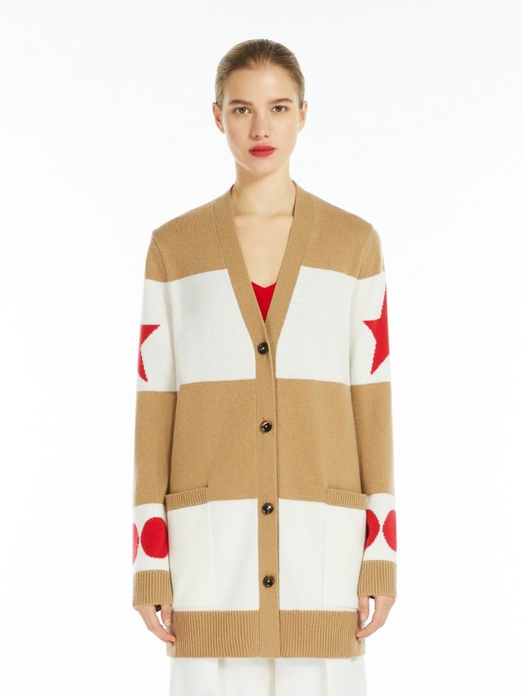 MAX MARA Luxurious Oversized Wool-Cashmere Cardigan