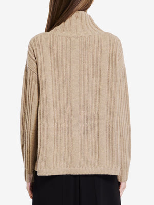 MAX MARA Elegant Taupe Turtleneck Sweater - Regular Fit