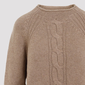 MAX MARA Cozy Cable Knit Crewneck Sweater for Women