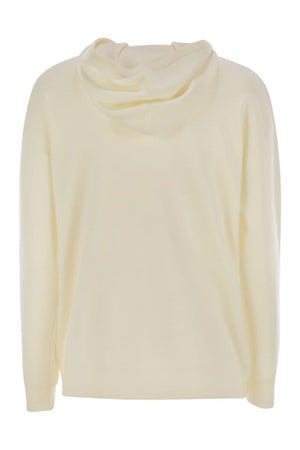 MAX MARA Oversized Wool Hoodie Sweatshirt