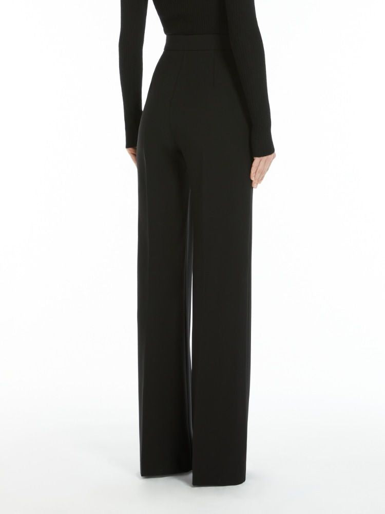 MAX MARA Elegant Black Viscose Blend Trousers