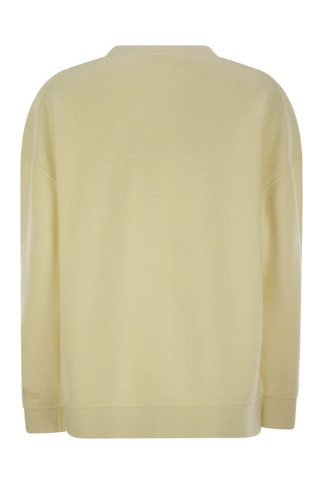 MAX MARA Slightly Oversized Crewneck Wool and Cashmere Sweatshirt