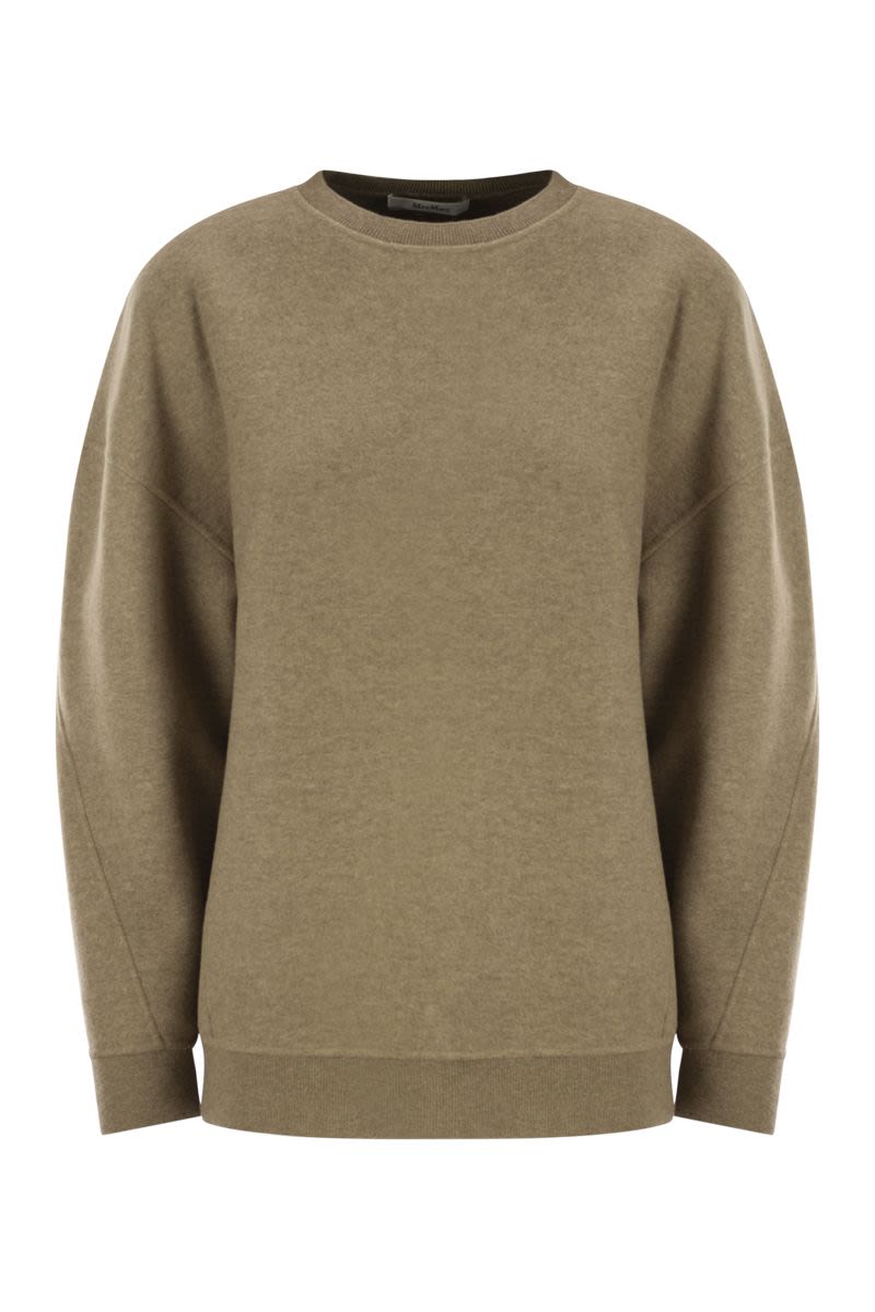 MAX MARA Slightly Oversized Crewneck Wool and Cashmere Sweatshirt