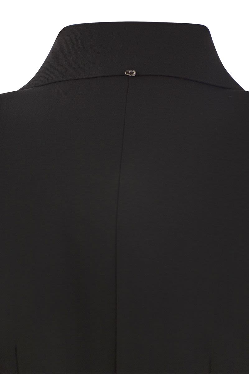 MAX MARA SPORTMAX Elegant Stretch Wool Double-Breasted Blazer