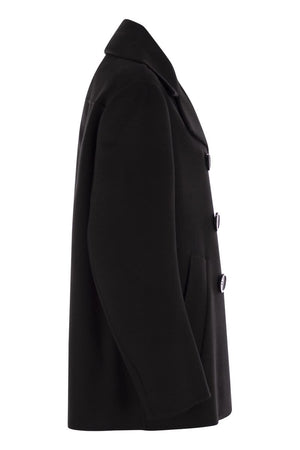 MAX MARA SPORTMAX Elegant Double-Breasted Wool Caban Jacket