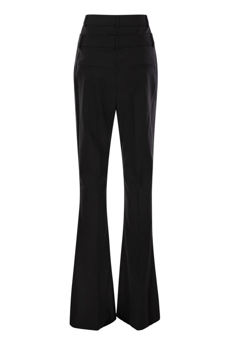 MAX MARA SPORTMAX Flare Trousers with Customized Double Belt