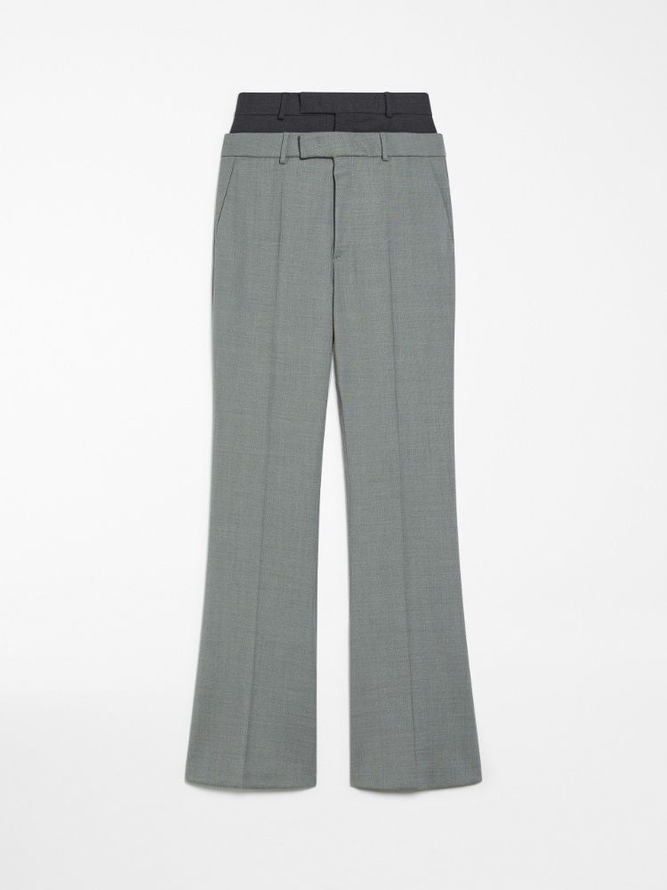 MAX MARA SPORTMAX Flare Trousers with Customized Double Belt