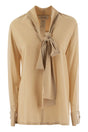 MAX MARA SPORTMAX Elegant Silk Crepe Blouse with Neck Sash