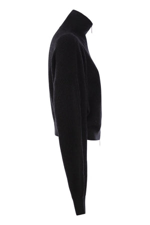 MAX MARA SPORTMAX Cashmere Blend Cardigan with Raised Collar - FW24