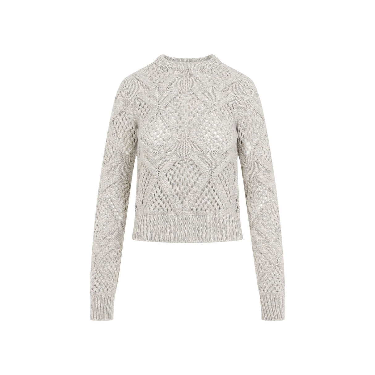 MAX MARA SPORTMAX Luxurious Neutral Wool Blend Sweater