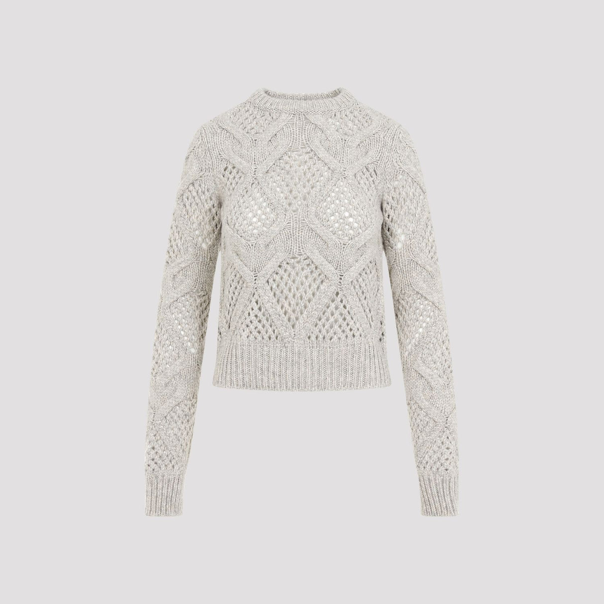 MAX MARA SPORTMAX Luxurious Neutral Wool Blend Sweater