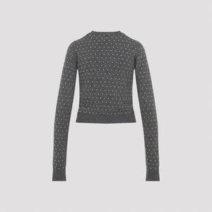 MAX MARA SPORTMAX Studded Pullover with Wool and Cashmere Blend