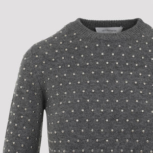 MAX MARA SPORTMAX Studded Pullover with Wool and Cashmere Blend