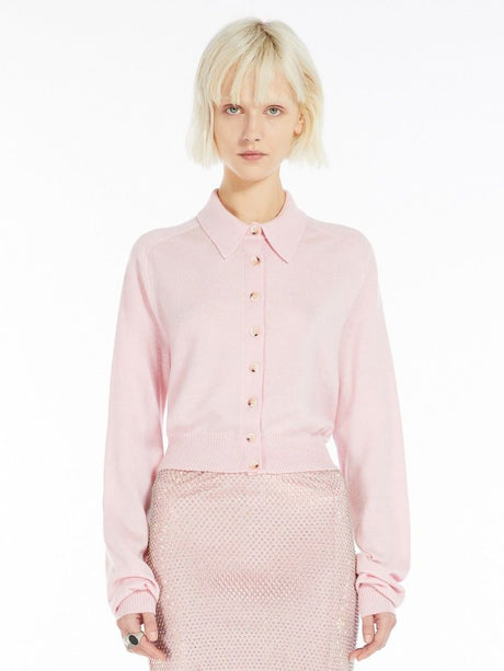 MAX MARA SPORTMAX Elegant Pink Wool Blend Sweater