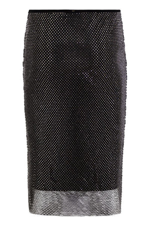 MAX MARA SPORTMAX Elegant Tulle Mini Skirt with Rhinestone Embellishments