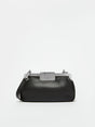 MAX MARA Mini Clasp Handbag in Luxe Black Leather