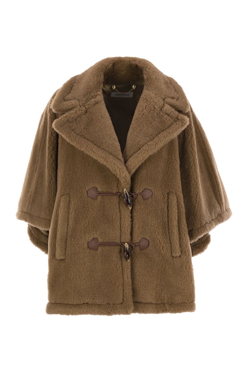 MAX MARA Oversized Teddy Fabric Hooded Cape