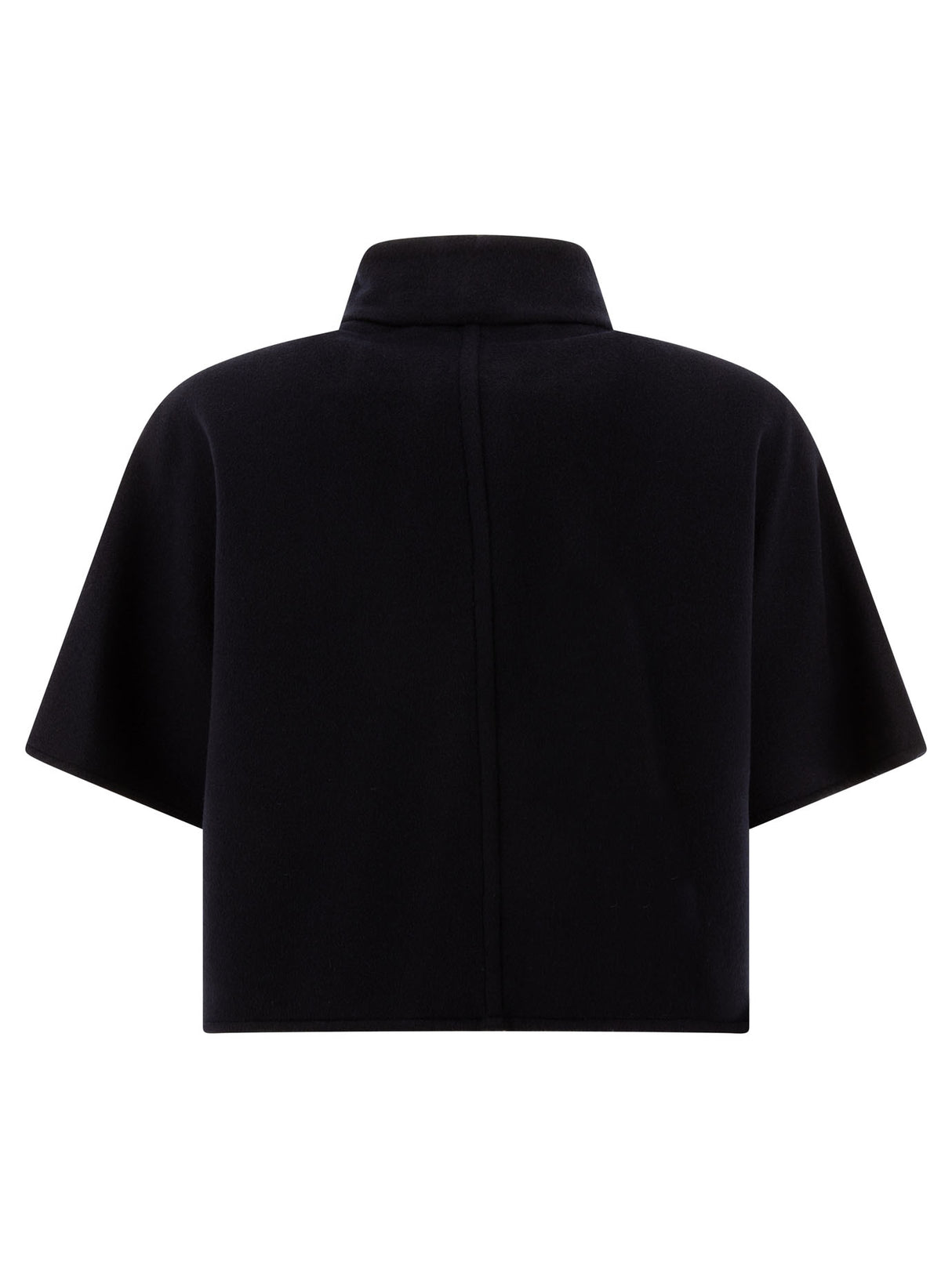 MAX MARA Elegant Cashmere Cropped Cape with Short Sleeves