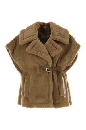 MAX MARA Mini Teddy Fabric Sleeveless Cape