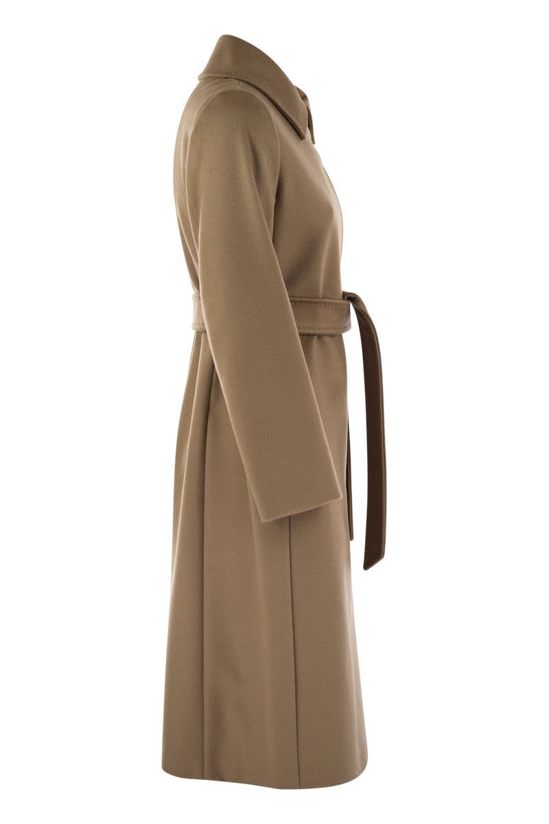 MAX MARA Wool Double-Breasted Long Jacket with Belt