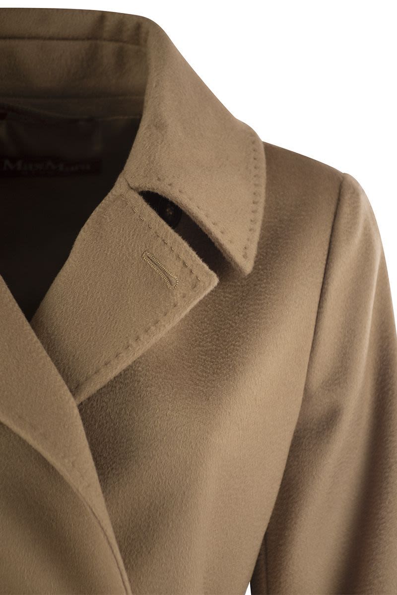 MAX MARA Wool Double-Breasted Long Jacket with Belt