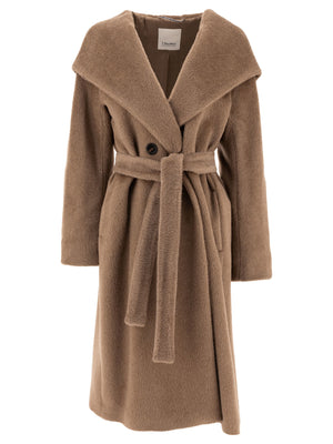 MAX MARA S Relaxed Fit Belted Alpaca and Wool Jacket