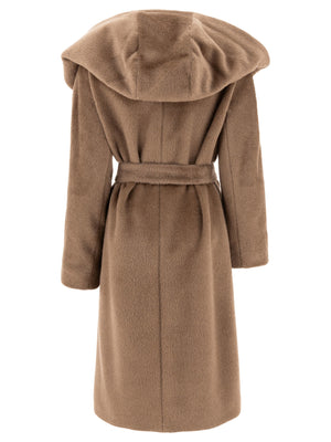 MAX MARA S Relaxed Fit Belted Alpaca and Wool Jacket