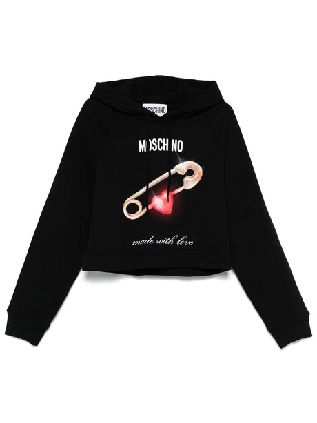 MOSCHINO COUTURE Mini Logo Hoodie with Heart Motif