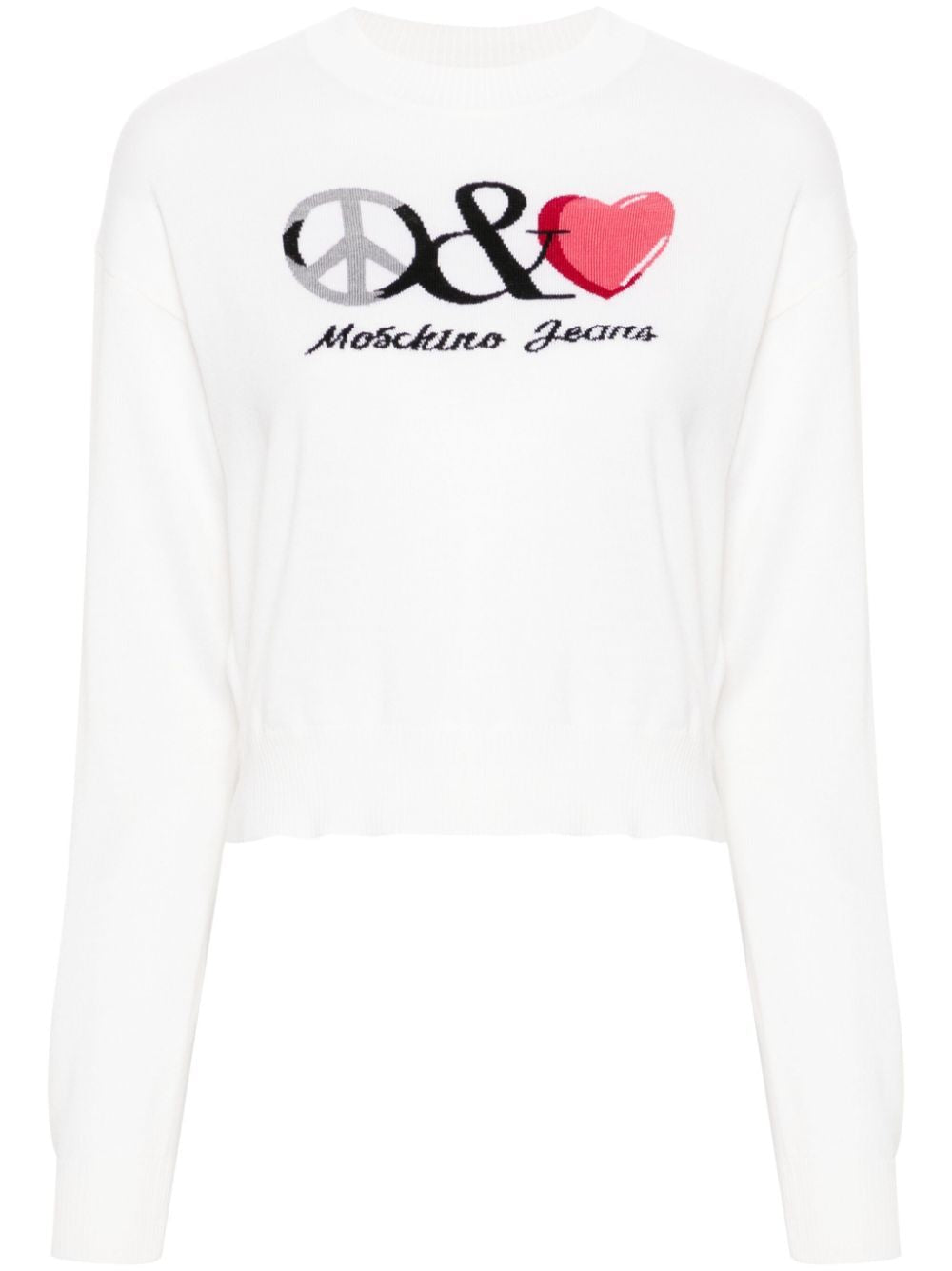 MOSCHINO COUTURE Intarsia Logo Sweater for Women - FW24 Collection