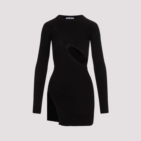 THE ATTICO Black Viscose Mini Dress for Women - SS24