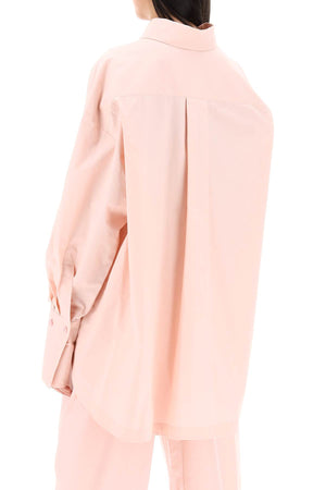 THE ATTICO Pink Oversized Asymmetric Shirt for Women, SS24